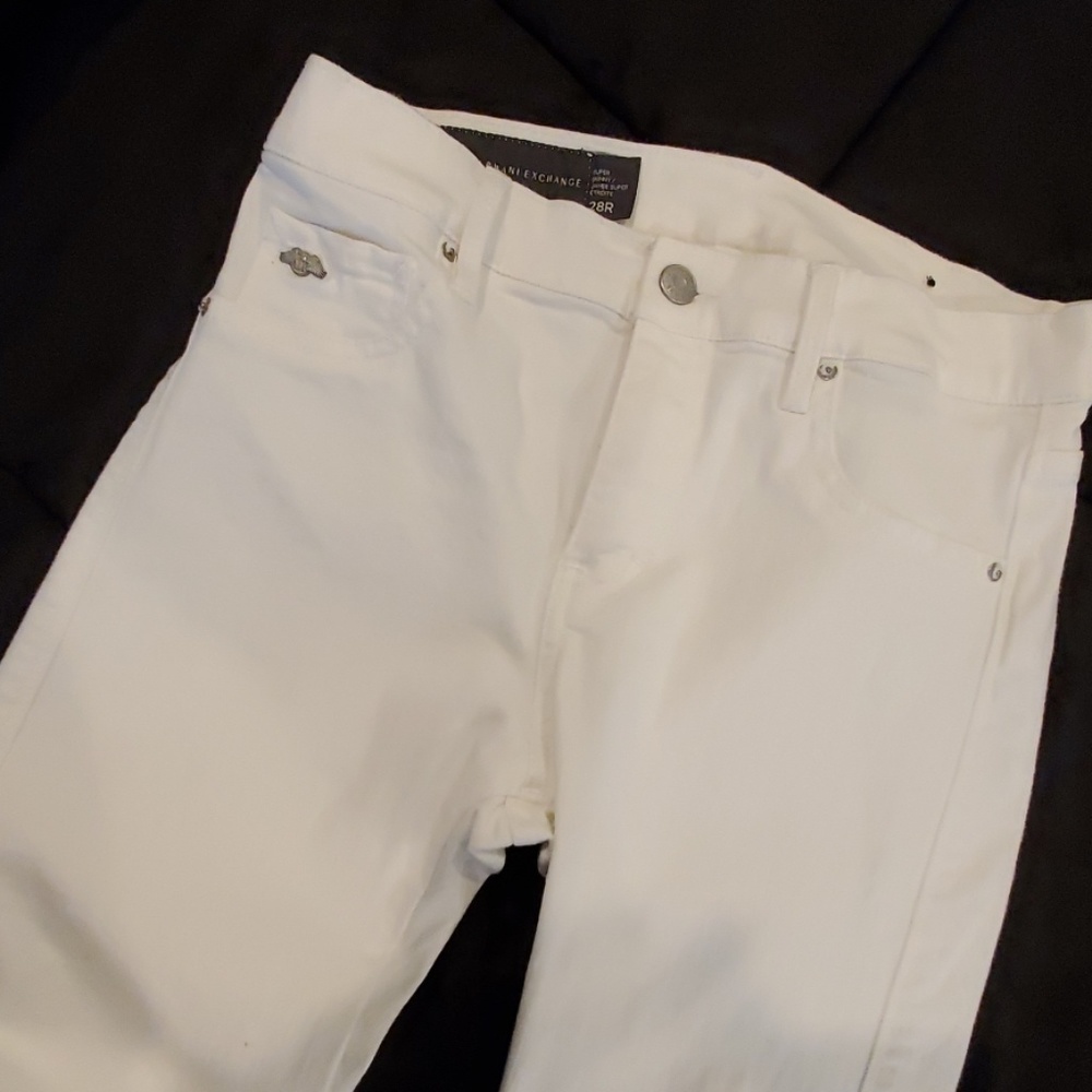 Armani Exchange White Jeans